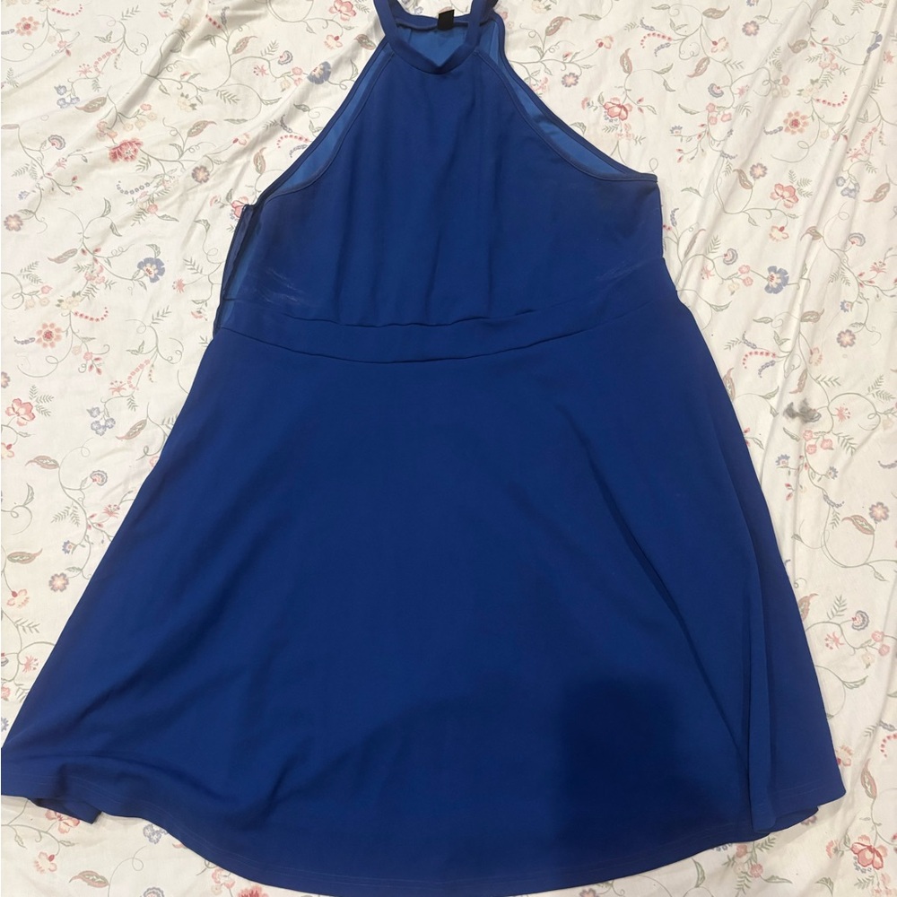SHEIN Royal Blue Backless Dress